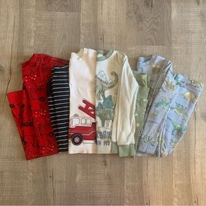 Carter's • Kid’s 5T Dinosaur + Firetruck Pajama Bundle